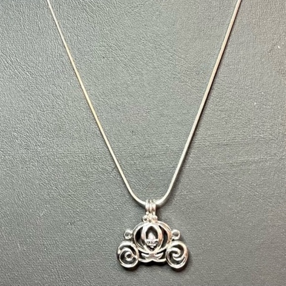 Silver Disney Cinderella Coach Pendant Necklace - Picture 3 of 5